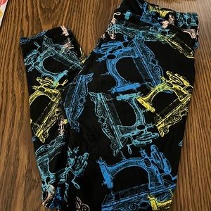 Antique sewing machine leggings
